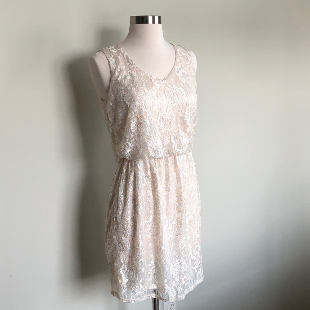 Champagne mini dress size small